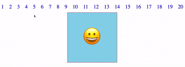 gif of emoji presenter using smooth scrolling